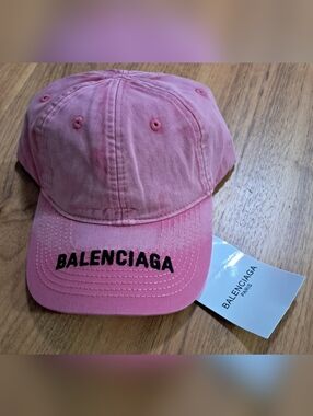 Balenciaga Pink Logo Baseball Cap